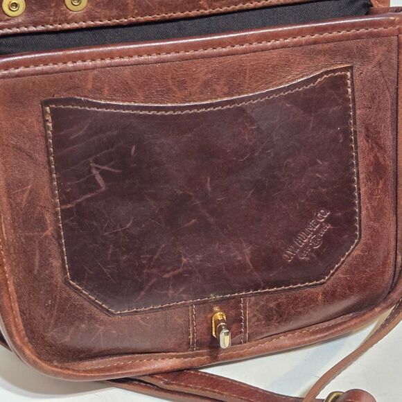 J.W. Hulme Satchel American Heritage Leather Purse Shoulder Top Handle Crossbody - Picture 7 of 11